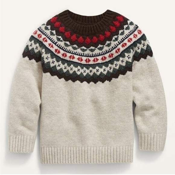 Old Navy Other - NEW! Old Navy - Unisex Fair Isle Raglan-Sleeve Sweater for Toddler - Size 4T
